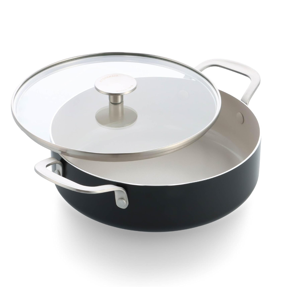 KitchenAid 28cm 4.28L Non-Stick Aluminium Ceramic Skillet with Glass Lid | CC010431-001