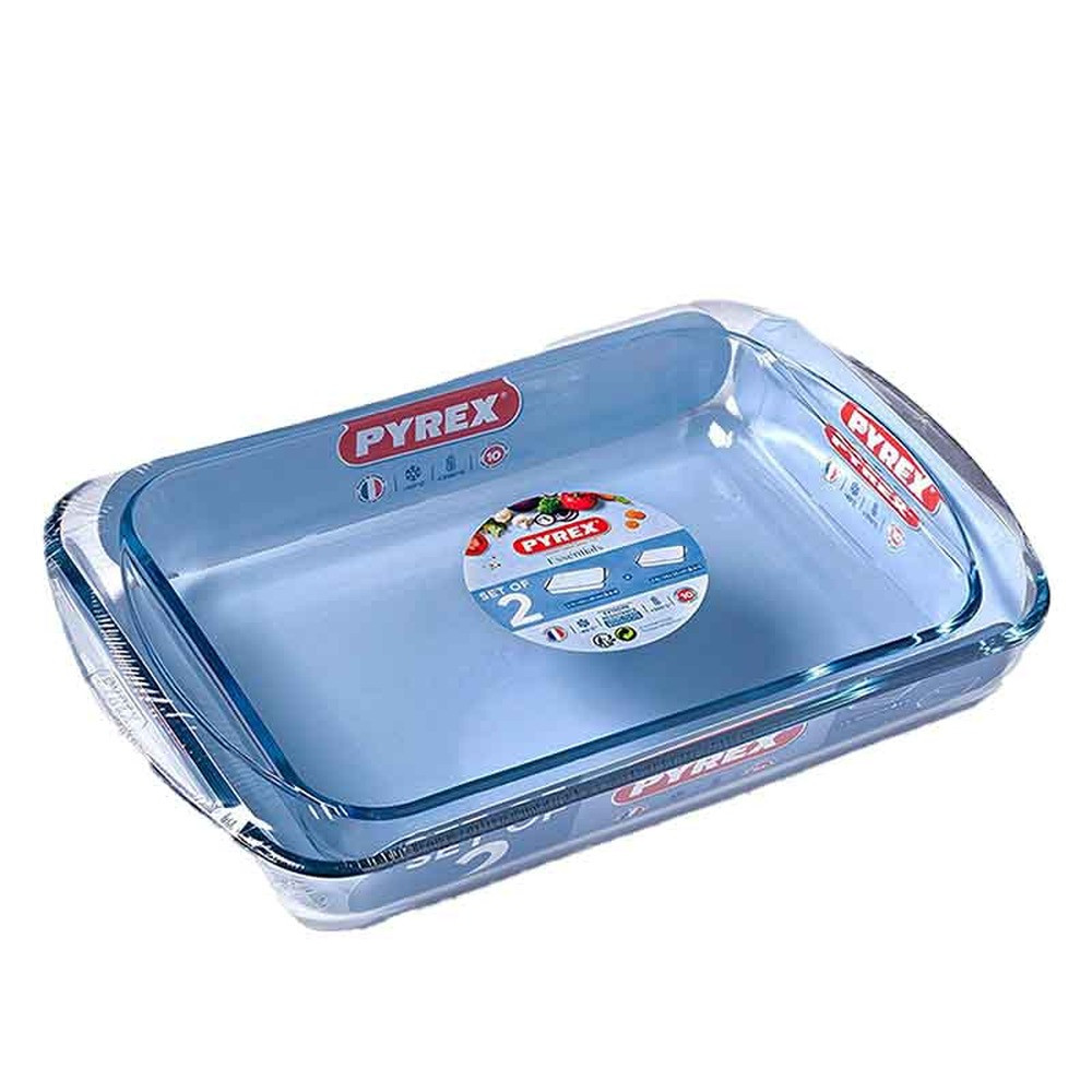 Pyrex 912S799 Glass Roaster Set 2 Piece Rectangular | 192371