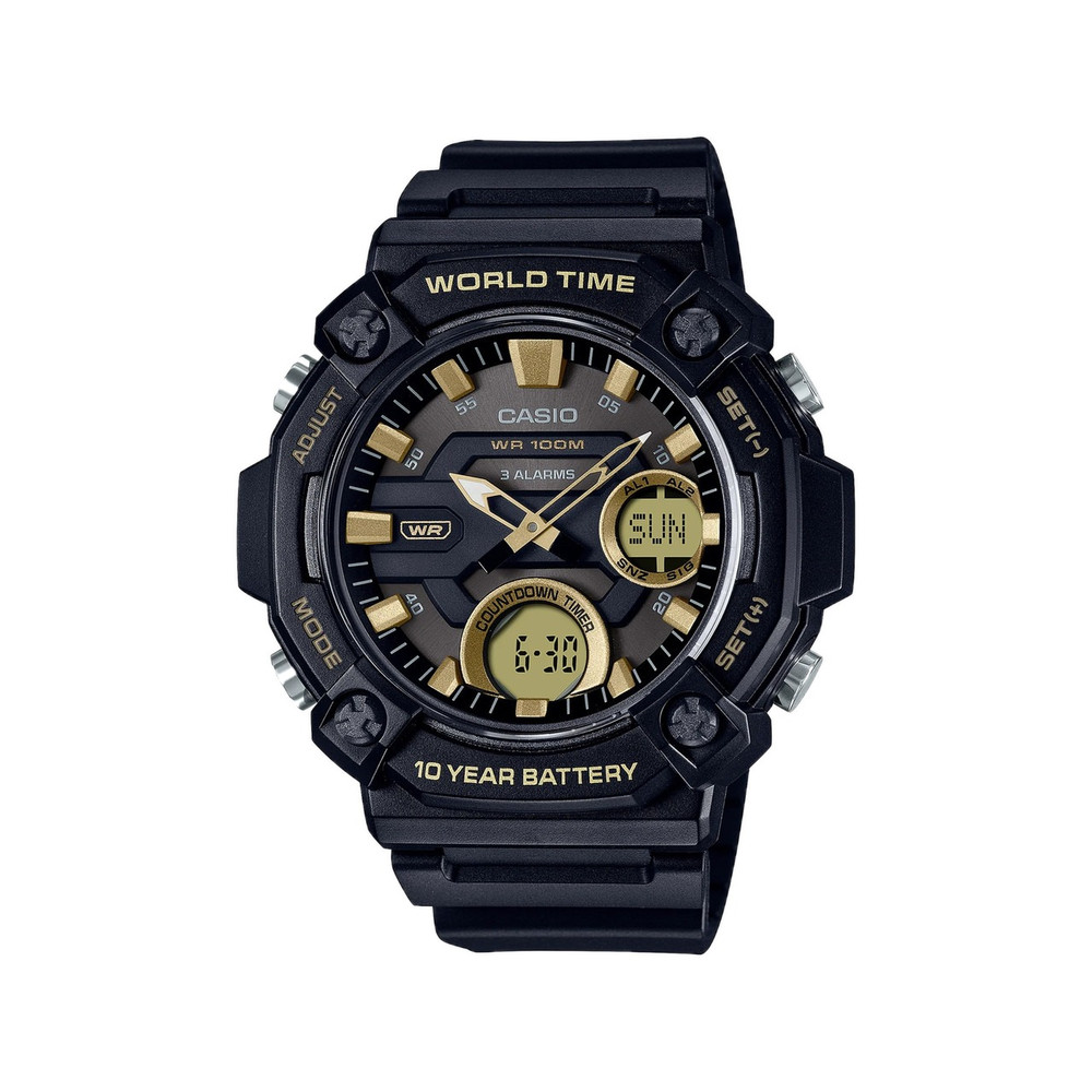 Casio casio-3h-men-watch- Digital Sports Watch Black 47mm | AEQ-120W-9AVDF - Computers & Tech - Lebanon