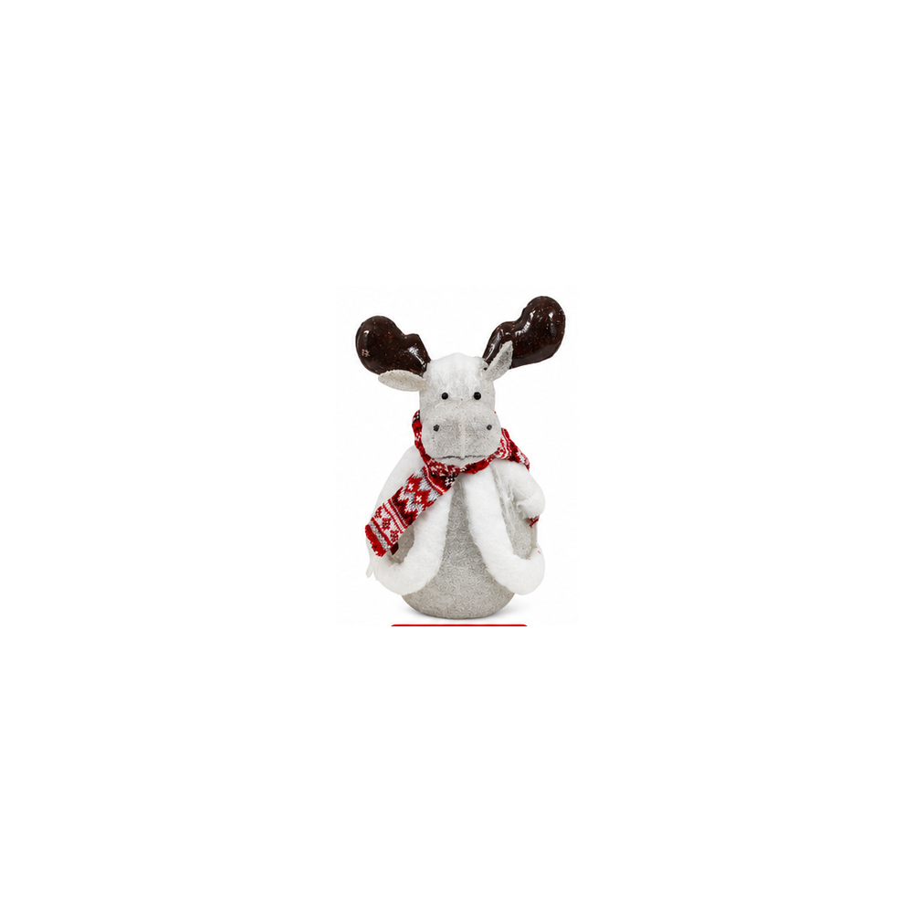 Christmas Reindeer Decoration with Red Scarf | YCH0034-2R - Home & Kitchen - Lebanon