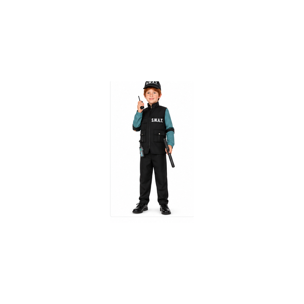 SWAT Commander Costume for Kids - Black | 95095 - Toys & Games - Lebanon