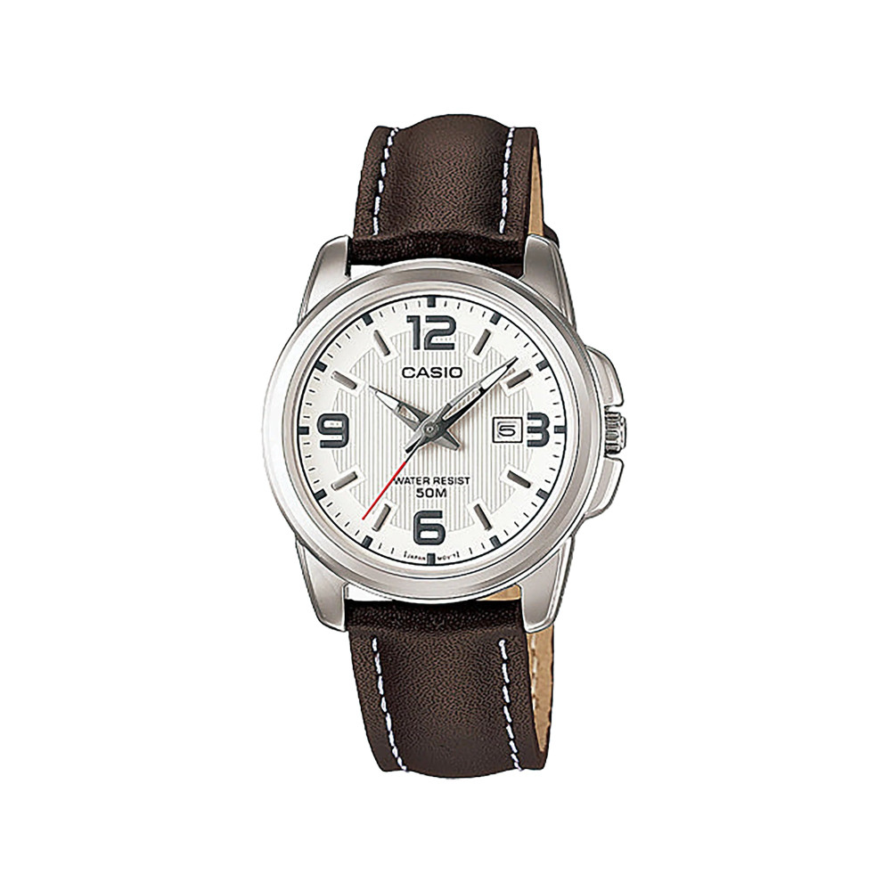 Casio Casio casio-women-3h-watch- Women Analogue Watch Brown Leather | LTP-1314L-7AVDF - Sports & Outdoors - Lebanon
