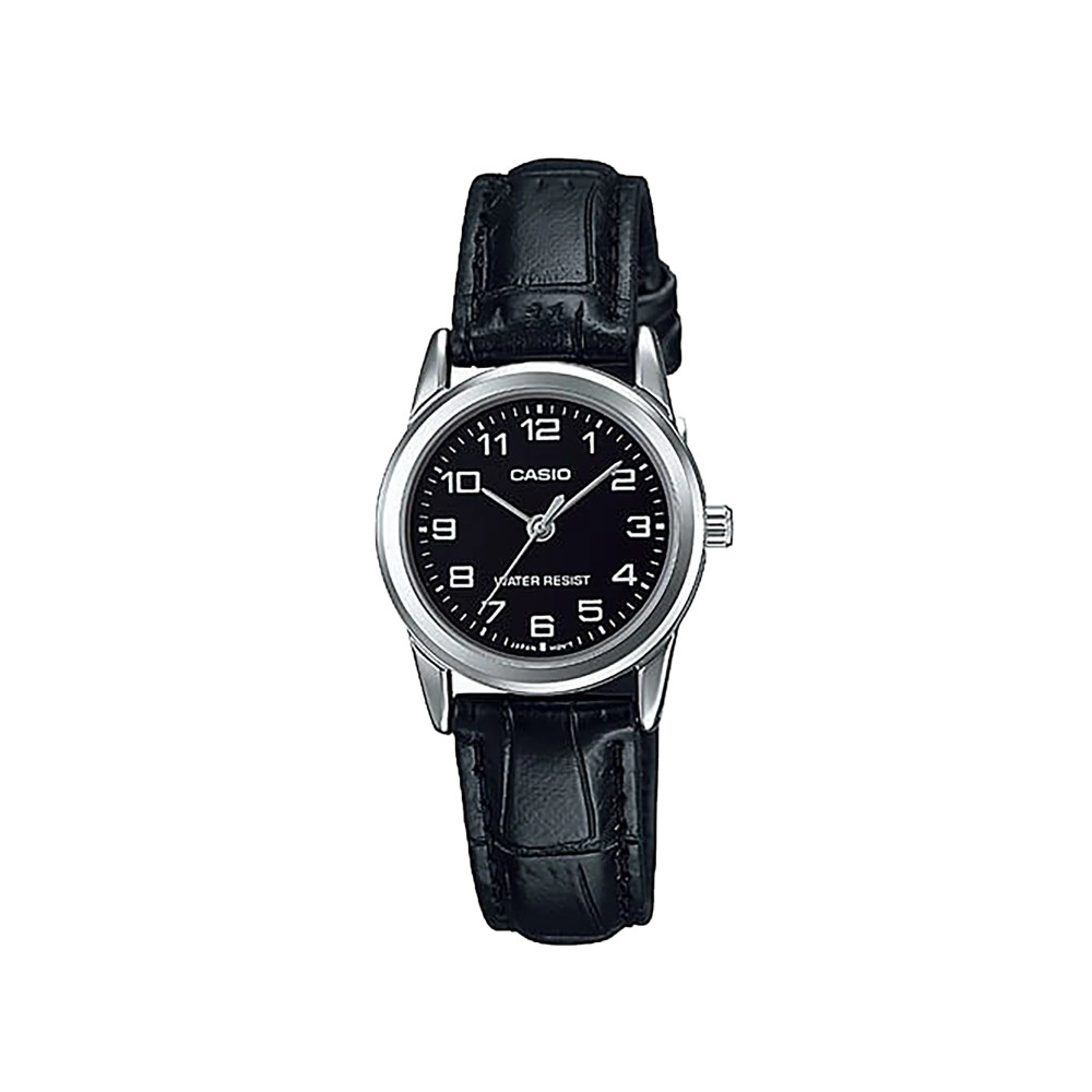 Casio Casio casio-women-3h-watch- Women's Watch Black Leather Silver | LTP-V001L-1BUDF - Other - Lebanon