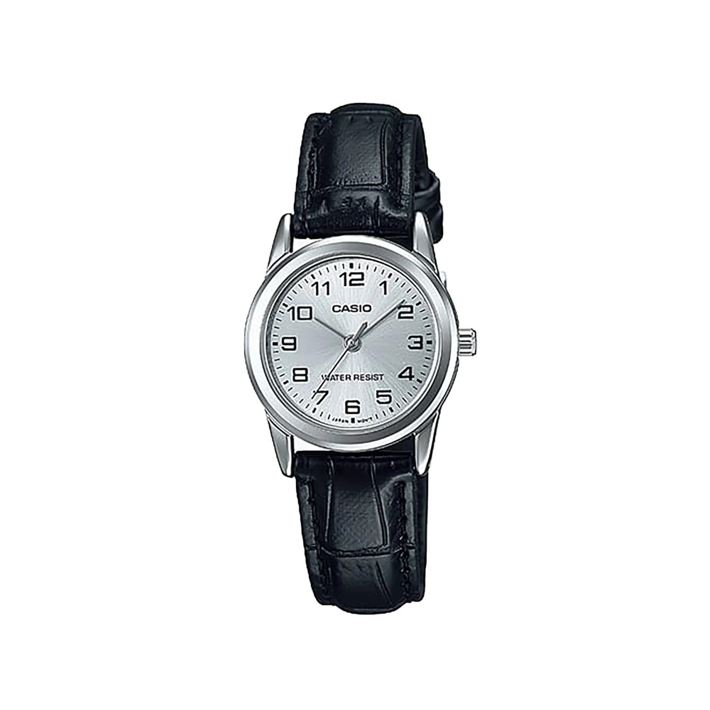 Casio Casio casio-women-3h-watch- Women Analogue Watch Silver Black | LTP-V001L-7BUDF - Sports & Outdoors - Lebanon