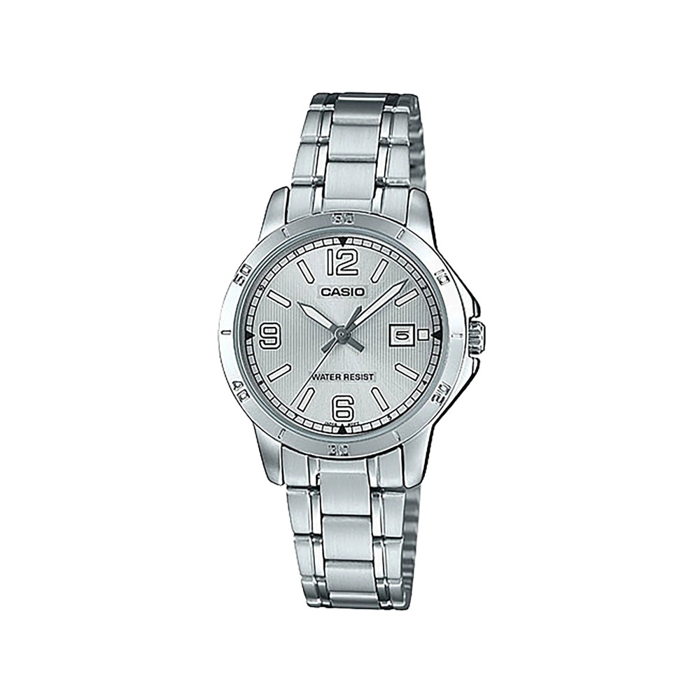 Casio Casio casio-women-3h-watch- Women's Watch Silver Stainless Steel | LTP-V004D-7B2UDF - Home & Kitchen - Lebanon