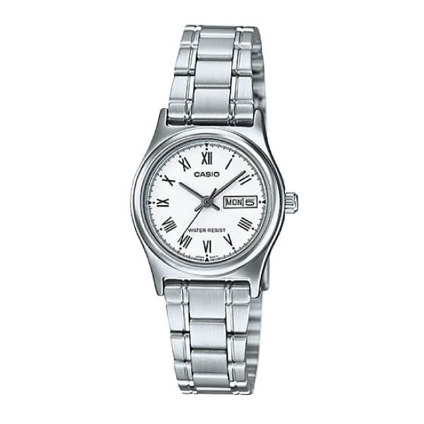 Casio Casio 3H Women Watch Silver Analog | LTP-V006D-7BUDF - Computers & Tech - Lebanon