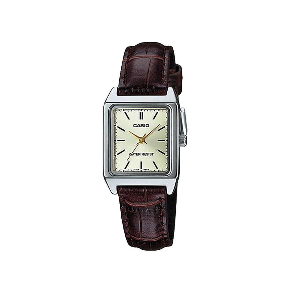 Casio Casio Women 3H Watch Brown Leather | LTP-V007L-9EUDF - Sports & Outdoors - Lebanon