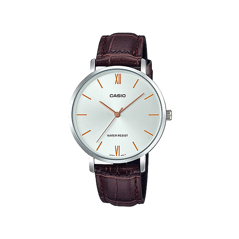 Casio Casio casio-women-3h-watch- women analogue watch silver leather | LTP-VT01L-7B2UDF - Sports & Outdoors - Lebanon