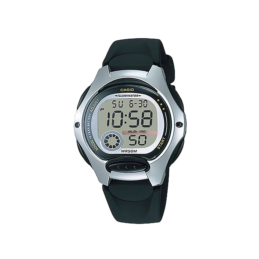 Casio Casio Digital Watch Silver Black Resin | LW-200-1AVDF - Sports & Outdoors - Lebanon