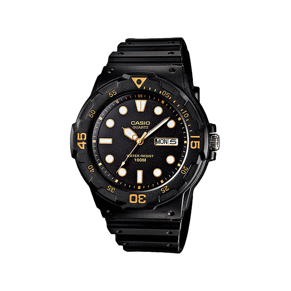 Casio Casio casio-3h-unisex-watch- Unisex Analog Watch Black Resin | MRW-200H-1EVDF - Sports & Outdoors - Lebanon