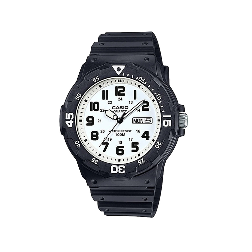 Casio Casio casio-3h-unisex-watch- Unisex Analog Watch Black 44.5mm | MRW-200H-7EVDF - Sports & Outdoors - Lebanon
