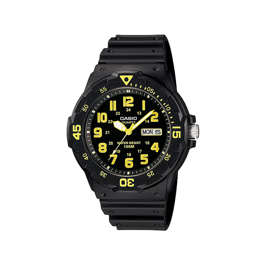 Casio Casio casio-3h-unisex-watch- Unisex Analog Watch Black 44.5mm | MRW-200H-9BVDF - Sports & Outdoors - Lebanon