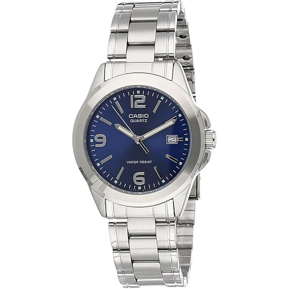 Casio casio-men-3h-watch- Men Watch Blue Analog Water Resistant | MTP-1215A-2ADF - Sports & Outdoors - Lebanon