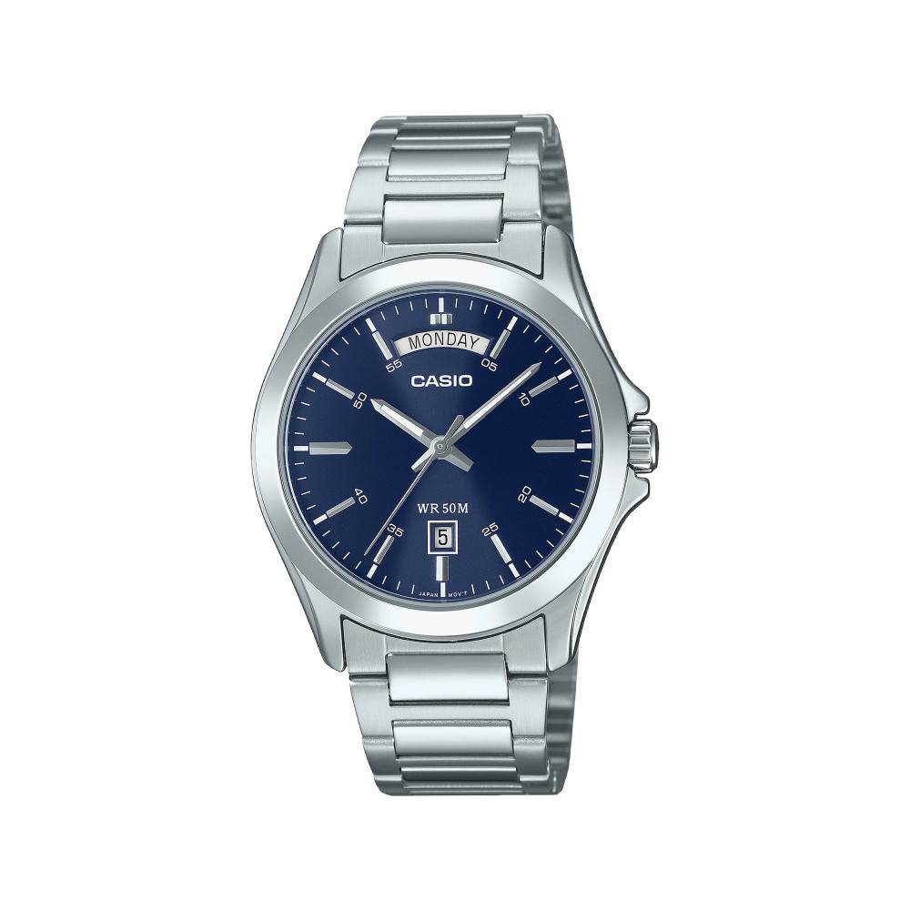 Casio Casio Men 3h Analog Watch Blue Dial | MTP-1370D-2A2VDF - Home & Kitchen - Lebanon
