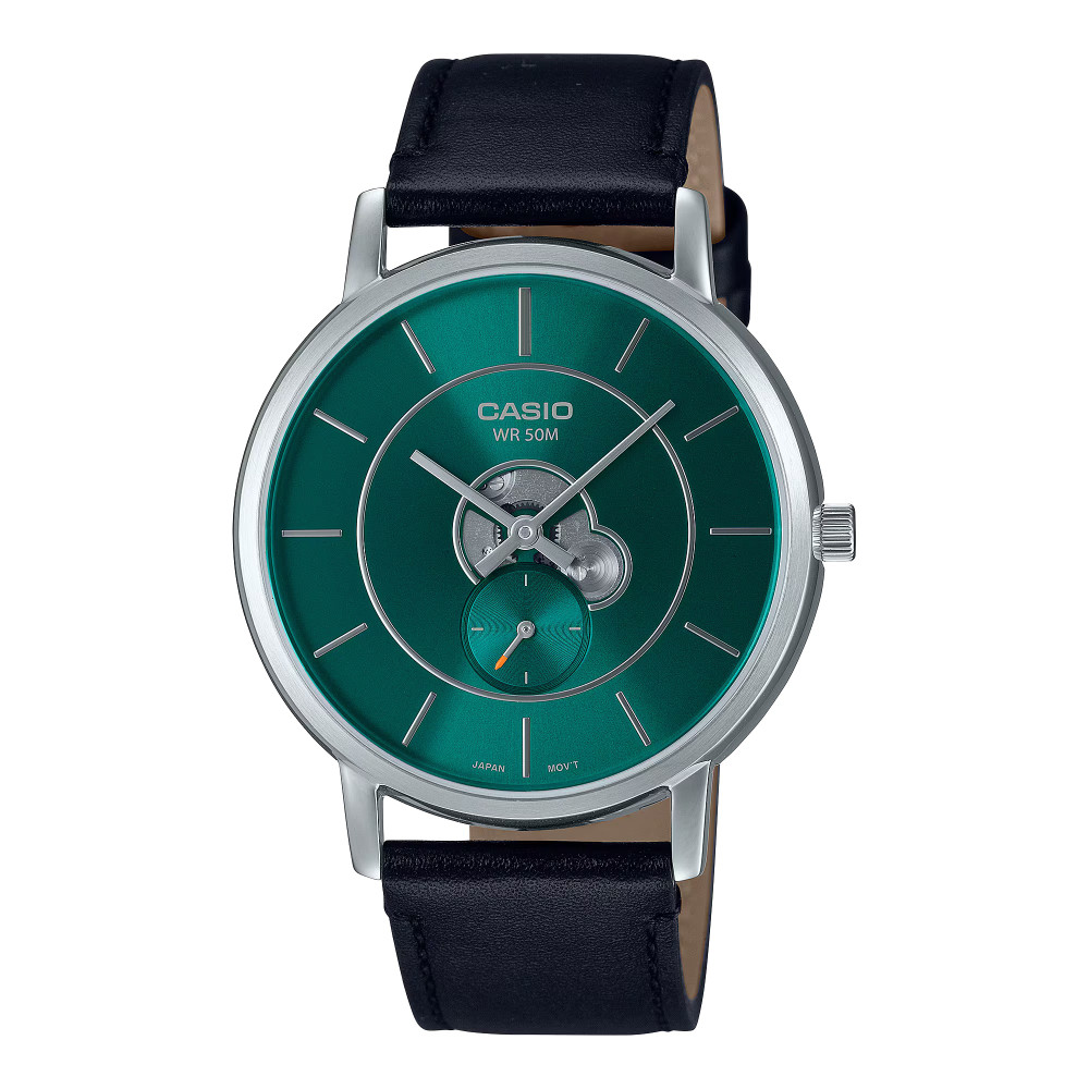 Casio Casio Men 3H Watch Brown Leather Strap | MTP-B130L-3AVDF - Sports & Outdoors - Lebanon