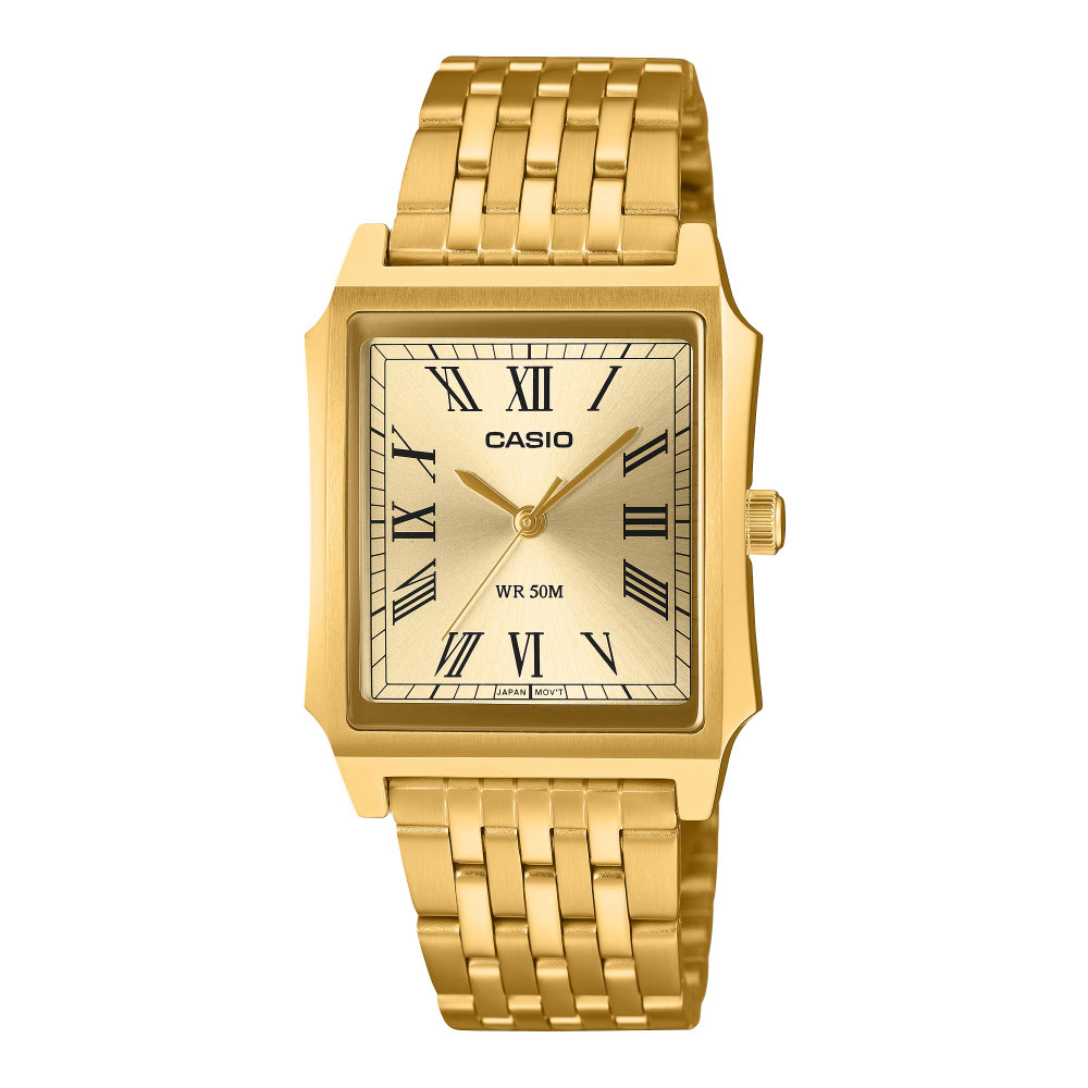 Casio Casio casio-men-3h-watch- Men's Analog Watch Gold Tone | MTP-B190G-9BVDF - Sports & Outdoors - Lebanon