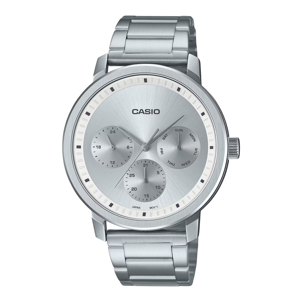 Casio Casio casio-men-3h-watch- Men's Analog Watch Silver | MTP-B305D-7EVDF - Sports & Outdoors - Lebanon
