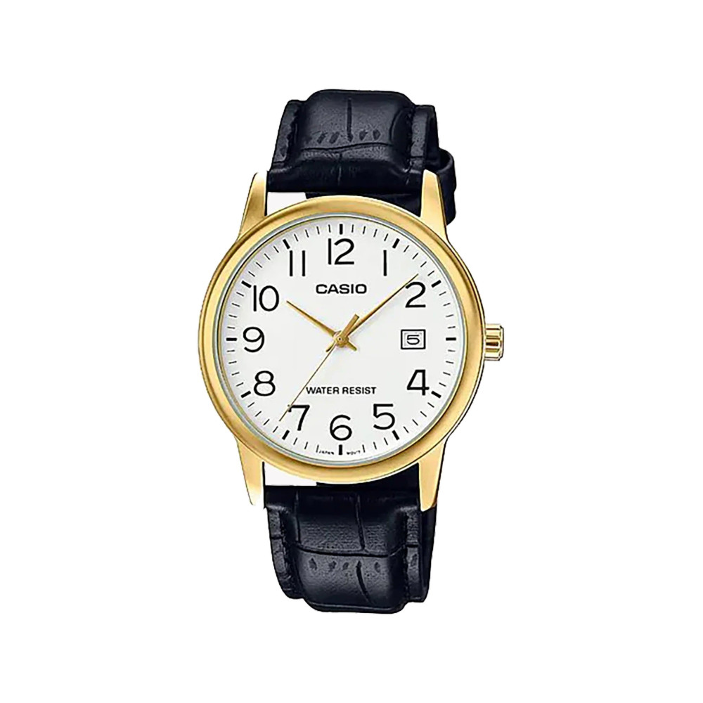 Casio Casio casio-men-3h-watch- Men's Analog Watch Gold 44 mm | MTP-V002GL-7B2UDF - Sports & Outdoors - Lebanon