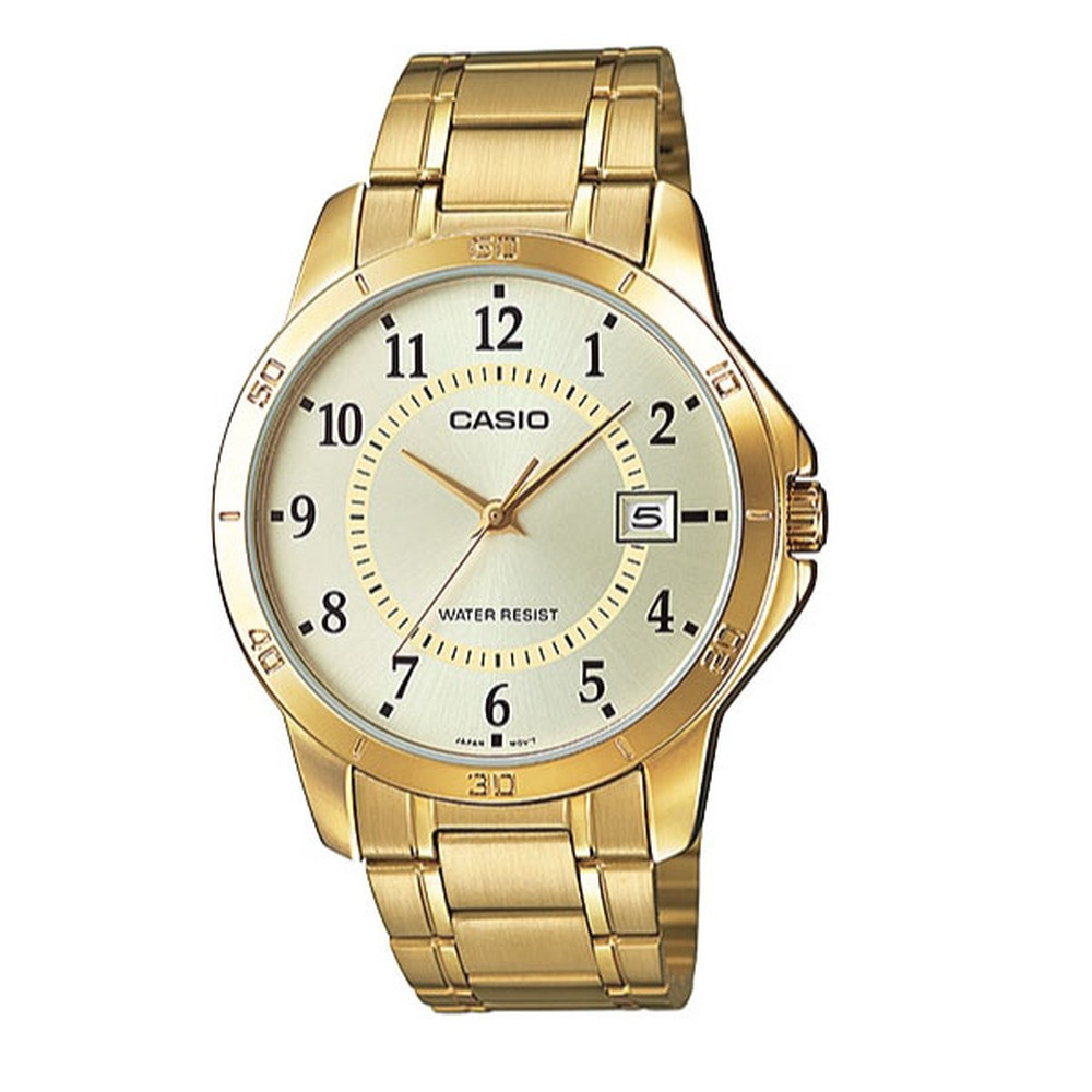 Casio Casio casio-men-3h-watch- Men's Analog Watch Stainless Steel | MTP-V004G-9BUDF - Sports & Outdoors - Lebanon