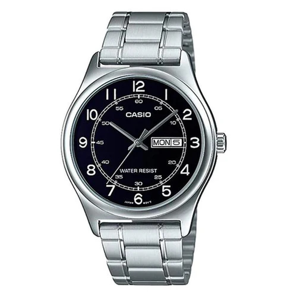 Casio Casio casio-men-3h-watch- Men Analog Watch Silver | MTP-V006D-1B2UDF - Home & Kitchen - Lebanon