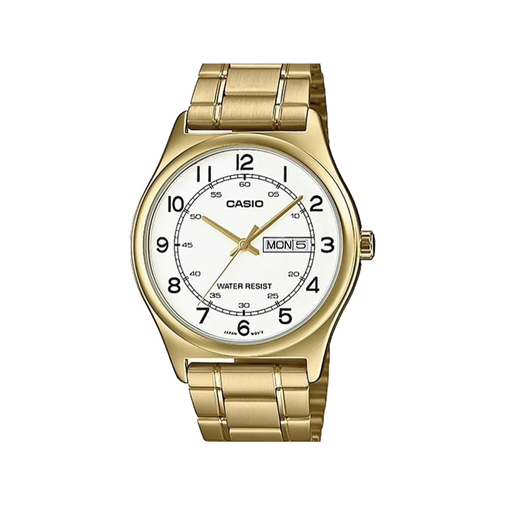 Casio Casio casio-men-3h-watch- Men's Analog Watch Gold 38mm | MTP-V006G-7BUDF - Home & Kitchen - Lebanon