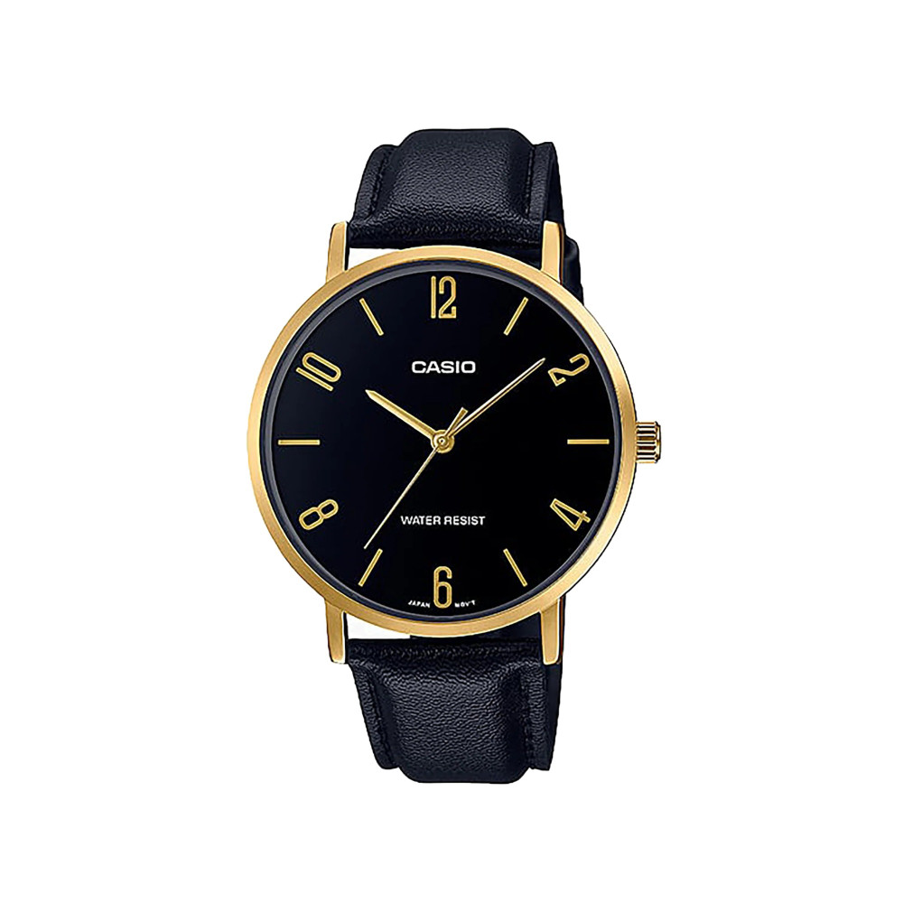 Casio Casio casio-men-3h-watch- Men's Watch Gold Black Leather | MTP-VT01GL-1B2UDF - Other - Lebanon