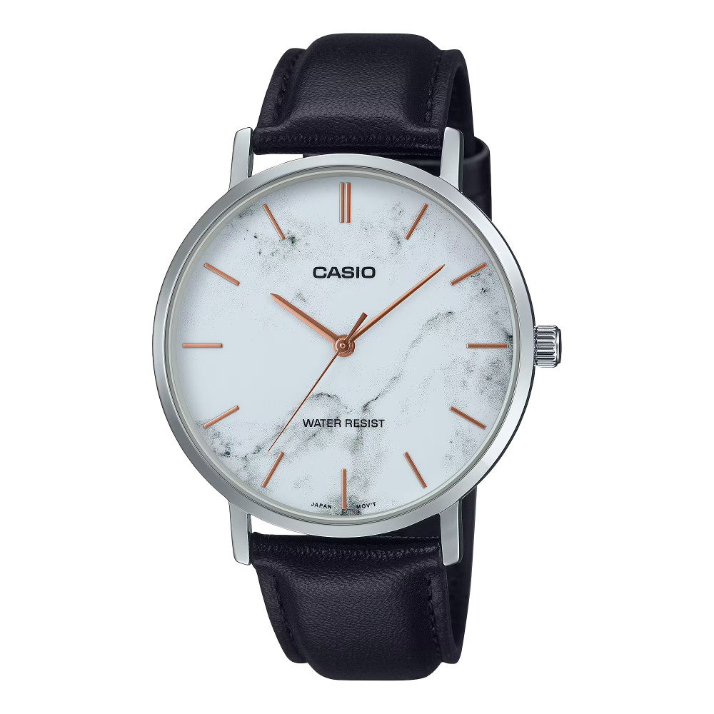 Casio Casio Men 3H Analog Watch Marble Dial | MTP-VT01LM-7AUDF - Home & Kitchen - Lebanon