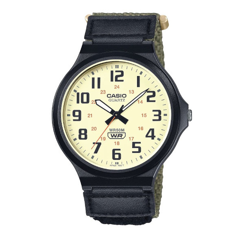 Casio Casio casio-3h-men-watch- Analog Men's Watch Black | MW-240B-3BVDF - Home & Kitchen - Lebanon
