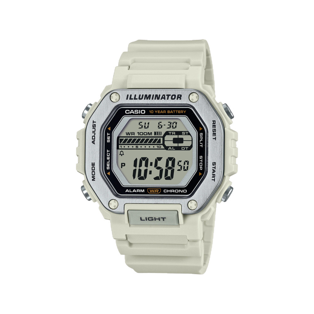 Casio Casio casio-men-3h-watch- Men's Digital Watch Silver White | MWD-110H-8AVDF - Sports & Outdoors - Lebanon