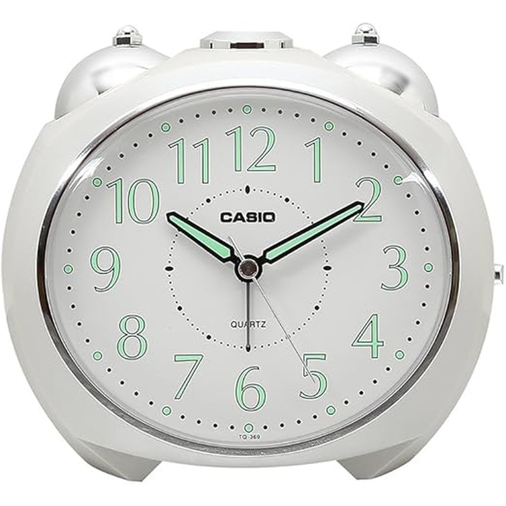 Casio Casio Desktop Clock White Compact Size | TQ-369-7DF - Home & Kitchen - Lebanon