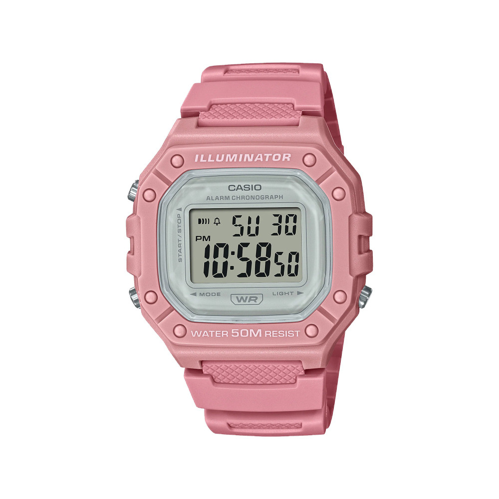 Casio Casio Digital Watch Pink Lightweight | W-218HC-4AVDF - Home & Kitchen - Lebanon