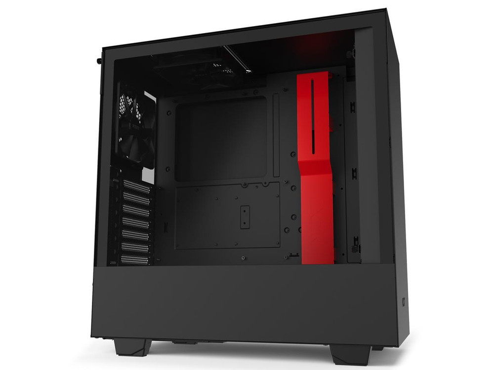 NZXT NZXT Case H510 Mid-Tower Matte Black/Red with Tempered Glass | CA-H510B-BR - Computers & Tech - Lebanon