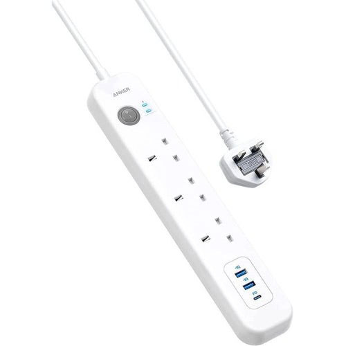 Anker Anker PowerExtend 6-IN-1 (USB-C and PowerPort Strip) Charger with 6ft Long Extension Cord, White | AN.A9136K21.WT - Computers & Tech - Lebanon