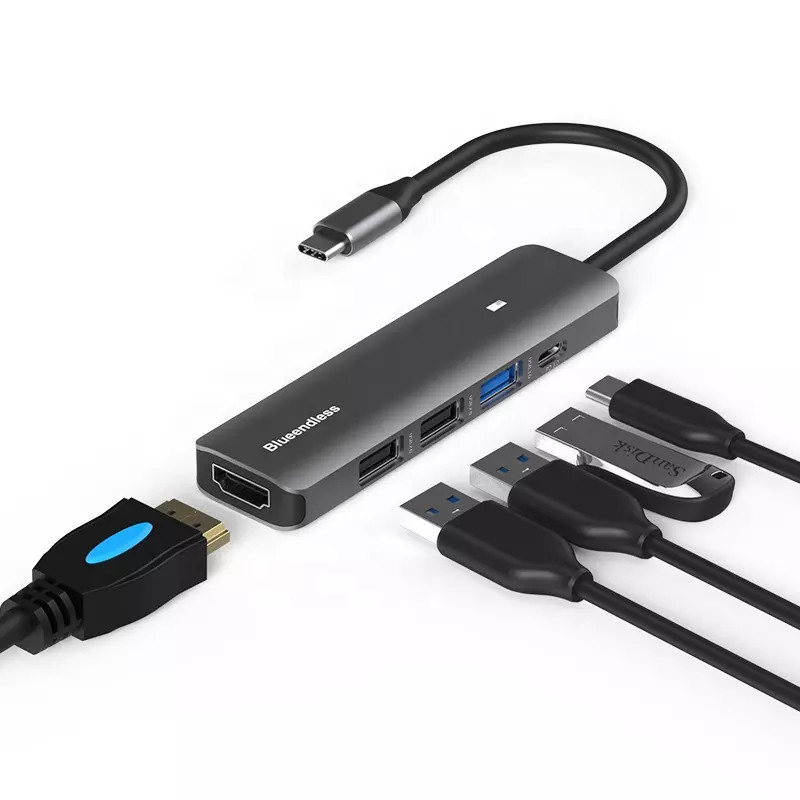 BlueEndless BlueEndless USB-C 5-in-1 Hub Station | BS-HD502 - Computers & Tech - Lebanon