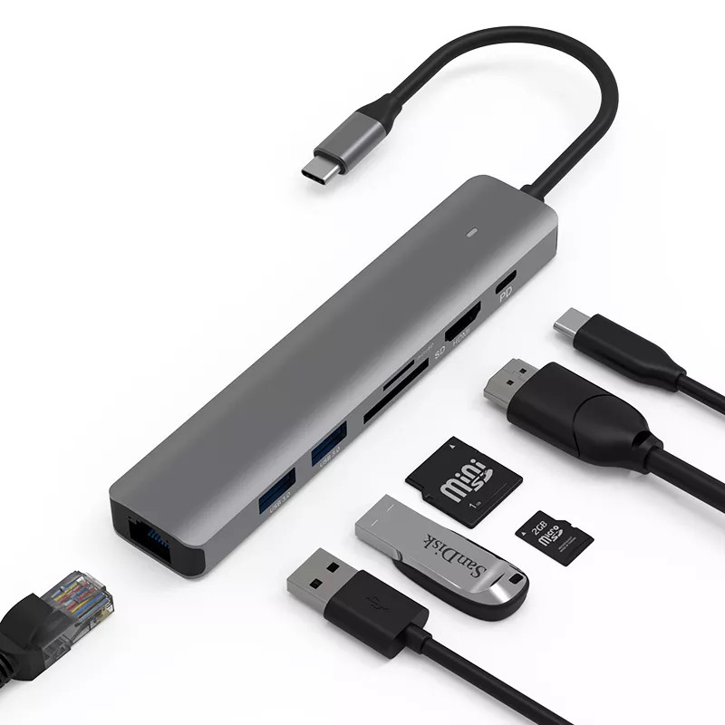 BlueEndless BlueEndless USB-C 7-Port Multi-Functional Hub | BS-LH07 - Computers & Tech - Lebanon