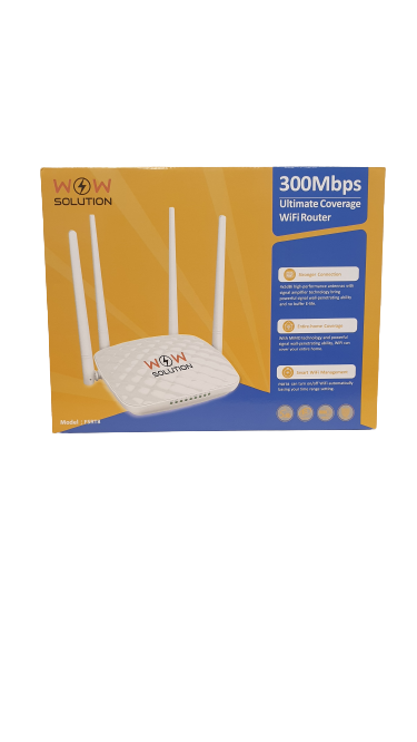 undefined WOW Solution 300MBps Ultimate Coverage WiFi Router | FSRT8 - Networking - Lebanon