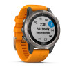 Garmin Fenix 5 Plus Sapphire, Titanium with Solar Flare Orange Band | 010-01988-04