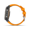 Garmin Fenix 5 Plus Sapphire, Titanium with Solar Flare Orange Band | 010-01988-04