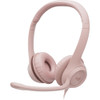 Logitech H390 Wired Headset, Pink | H390