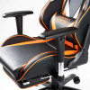 Porodo Gaming Chair With Footrest , Black-Orange | PDX514