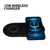 Heatz Trio 15W Wireless Charger ,Black |ZC606