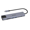 Porodo 7in1 Aluminum USB-C Hub 4K HDMI 100W Power Delivery , Gray | PD-4K71C-GY