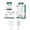 Green Lion Magnetic , Magnetic Braided Charging Cable 1.2M (USB-A Interface) for iWatch ,White | GNMCCISL