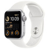 Apple Watch SE 2nd Gen (GPS) 40mm Silver Aluminum Case with White Sport Band | MNJV3VC/A
