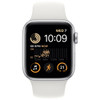 Apple Watch SE 2nd Gen (GPS) 40mm Silver Aluminum Case with White Sport Band | MNJV3VC/A