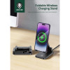 Green Lion Foldable Wireless Charging Stand 15W Power Output,Black | GNFLDWCSTBK