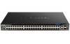 D-Link 52-Port Gigabit Smart Managed Stackable PoE+ Layer 3 Switch with 44 PoE+ 1000Base-T, 4 PoE+ 2.5GBase-T and 4 10Gb Ports|DGS-1520-52MP