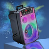 KAKU KSC-688 wireless Bluetooth party speaker with colorful LED lights 8 inch woofer and karaoke mic input