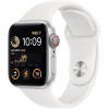 Apple Watch SE 2nd Generation (GPS) 40mm Aluminum Case with White Sport Band - MIL - Silver | MNTC3LL/A