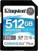 Kingston SD Card 512GB 170MB CANVAS Go Plus | SDG3/512GB
